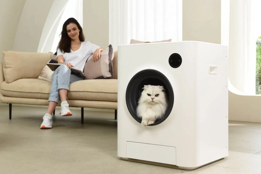 robot cat litter tray